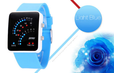 Đen 12/24 Giờ LED kỹ thuật số cổ tay Watch Alloy Trường hợp Đối với thiếu niên