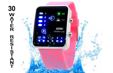 Lady chống rung kỹ thuật số LED Wrist Watch, Antimagnetic Binary Xem