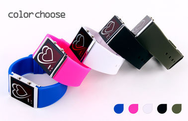 LED kỹ thuật số Đồng hồ đeo tay Tim Phong cách Couple EL Backlight Gương dõi