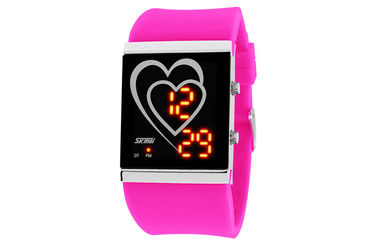 LED kỹ thuật số Đồng hồ đeo tay Tim Phong cách Couple EL Backlight Gương dõi