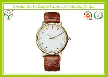 Kim cương sang trọng Jelly nam cổ tay Watch Nhật Bản Quartz Movt Với ​​Brown Strap