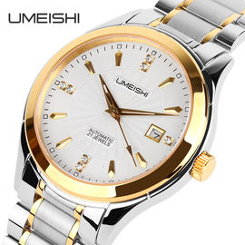 Luxury 316L thép không gỉ Kim loại Strap Xem Với Sapphire Kính Vàng hợp