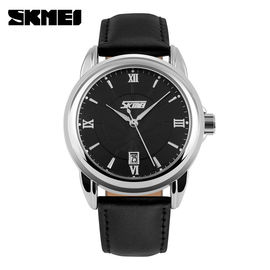 30M nước thời trang Resistant Genuine Leather Strap Men Strap Xem 5ATM Nhật Bản Movt