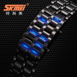 Tuỳ chỉnh kim loại nhạc Xem sắt Samurai xanh Led Bracelet Xem For Men