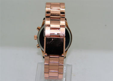 Rose vàng kim loại Strap Xem / Analog Quartz Xem 1ATM Waterproof