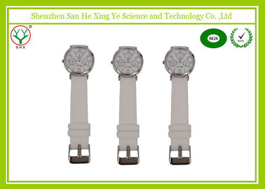 Trắng watchband 1-3 ATM Silicone Strap Đồng hồ Ví nữ Logo Debossed