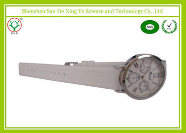 Trắng watchband 1-3 ATM Silicone Strap Đồng hồ Ví nữ Logo Debossed