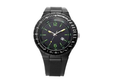 Mát Đen Sport Analog Gents nhựa Quartz Xem Japan Movt Với ​​Battery
