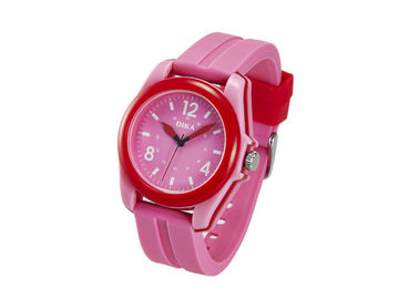 Đẹp Red Waterproof nhựa điện tử thạch anh xem cho Girls Customized