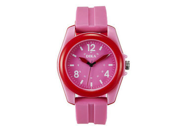 Đẹp Red Waterproof nhựa điện tử thạch anh xem cho Girls Customized