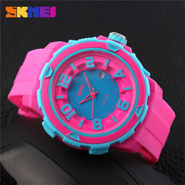 Ngoài trời thể thao đầy màu sắc nhựa Quartz Xem 3 ATM Rose Red cho em gái