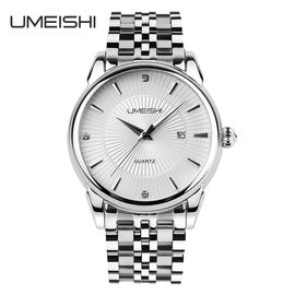 Vàng bạc Stainless Steel Business cổ tay Watch, chống nước Men Vogue kinh doanh Đồng hồ
