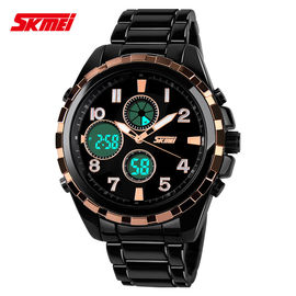 Kẽm hợp kim Trường hợp thép không gỉ Quartz Xem Đen For Boy Học sinh