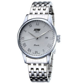 Pin Nhật Operated thép không gỉ Quartz Xem 50m Waterproof Phong Cách Doanh Nhân