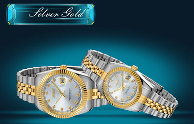 Hottest Couple Vogue Vàng Steel Quartz Đồng hồ Nhật Bản Movts không gỉ Với Quà tặng tốt nhất đóng gói