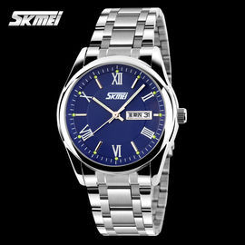 Bạc Stainless Steel Quartz Xem Nhật Phong trào, nam cổ tay Watch