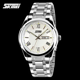 Bạc Stainless Steel Quartz Xem Nhật Phong trào, nam cổ tay Watch