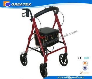 Trọng lượng nhẹ gấp rollator 4 bánh xe tập đi, khung đi bộ gấp cho người cao tuổi
