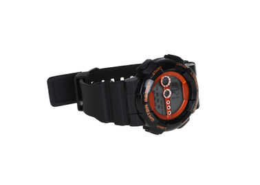 Quay số màu đỏ 30 M Waterproof thể thao kỹ thuật số Xem thép không gỉ trường hợp máy tính của ban nhạc