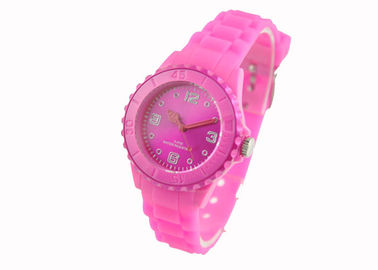 Unisex Silicone dây đeo cổ tay xem Ba Bead nhạc Với bạc lên Số