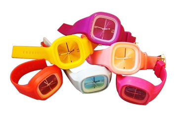 Quảng trường Jelly Silicone vòng đeo tay xem 3ATM chống thấm nước cho trẻ em gái - Big