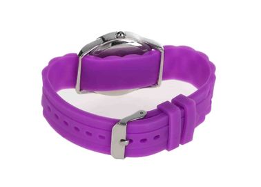 Jelly kim cương Lady Silicone dây đeo cổ tay Đồng hồ chống thấm nước, Hermosa hồng Strap