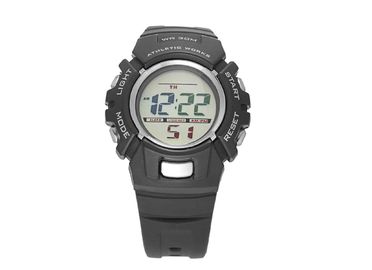 PU nhựa băng Nam đa chức năng kỹ thuật số LCD Đồng hồ Với 3 ATM Waterproof