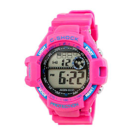 Silicone chống nước thể thao đa chức năng kỹ thuật số Đồng hồ Mens Quartz cổ tay Watch