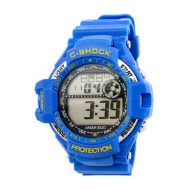 Silicone chống nước thể thao đa chức năng kỹ thuật số Đồng hồ Mens Quartz cổ tay Watch