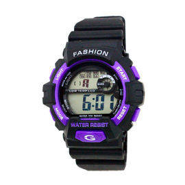 Ngoài trời dành cho người lớn Đen Strap kỹ thuật số cổ tay Watch hệ thống 24 Giờ, Chống nước