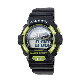 Ngoài trời dành cho người lớn Đen Strap kỹ thuật số cổ tay Watch hệ thống 24 Giờ, Chống nước