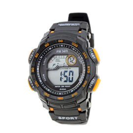 Waterproof Mens đa chức năng kỹ thuật số Đồng hồ Nói cho ngày và ngày, Black PVC / Bắc