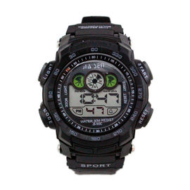 Đơn giản Đen Sport đa chức năng kỹ thuật số Mens Watches 3 ATM Waterproof