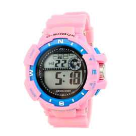 Colorful băng PVC đa chức năng kỹ thuật số nữ cổ tay Watch Professional