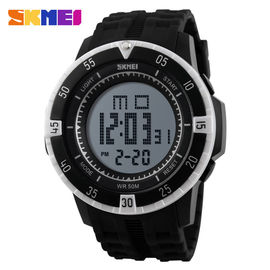 Đen nhạc đa chức năng kỹ thuật số thể thao Xem Waterproof Nam